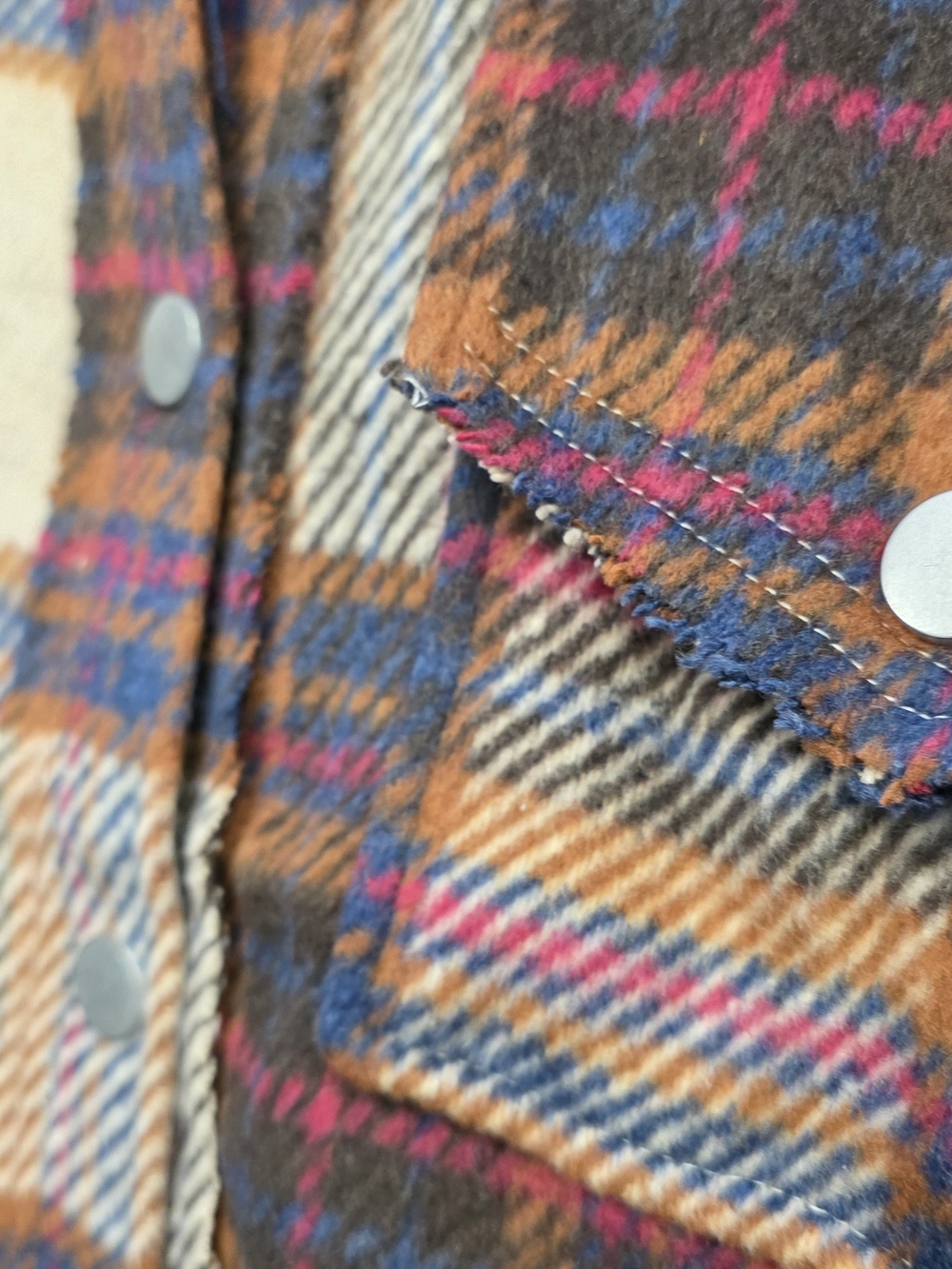 Plaid Utility Shacket in Mustard & Brown - Gigio - Picture 4 of 7